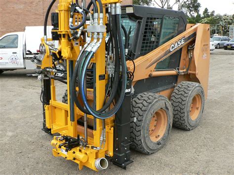 skid steer drill rig|skid steer well drilling attachment.